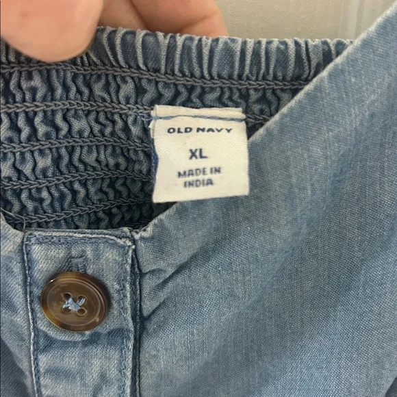 Old Navy Chambray Button-Front Fit & Flare Cami Dress - Picture 3 of 9